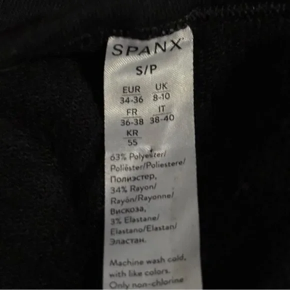 SPANX Perfect Length Dolman Top Sweatshirt Small Oversized Black - Picture 8 of 9